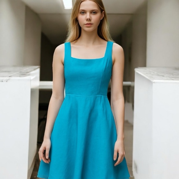 Talbots Dresses & Skirts - TALBOTS - Petites Sz 6P Irish Linen 100% Linen Turquoise Shift Dress Lined